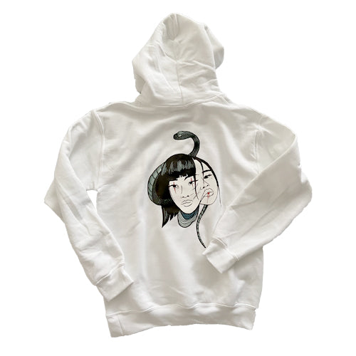 WHITE SNAKELADY HOODIE